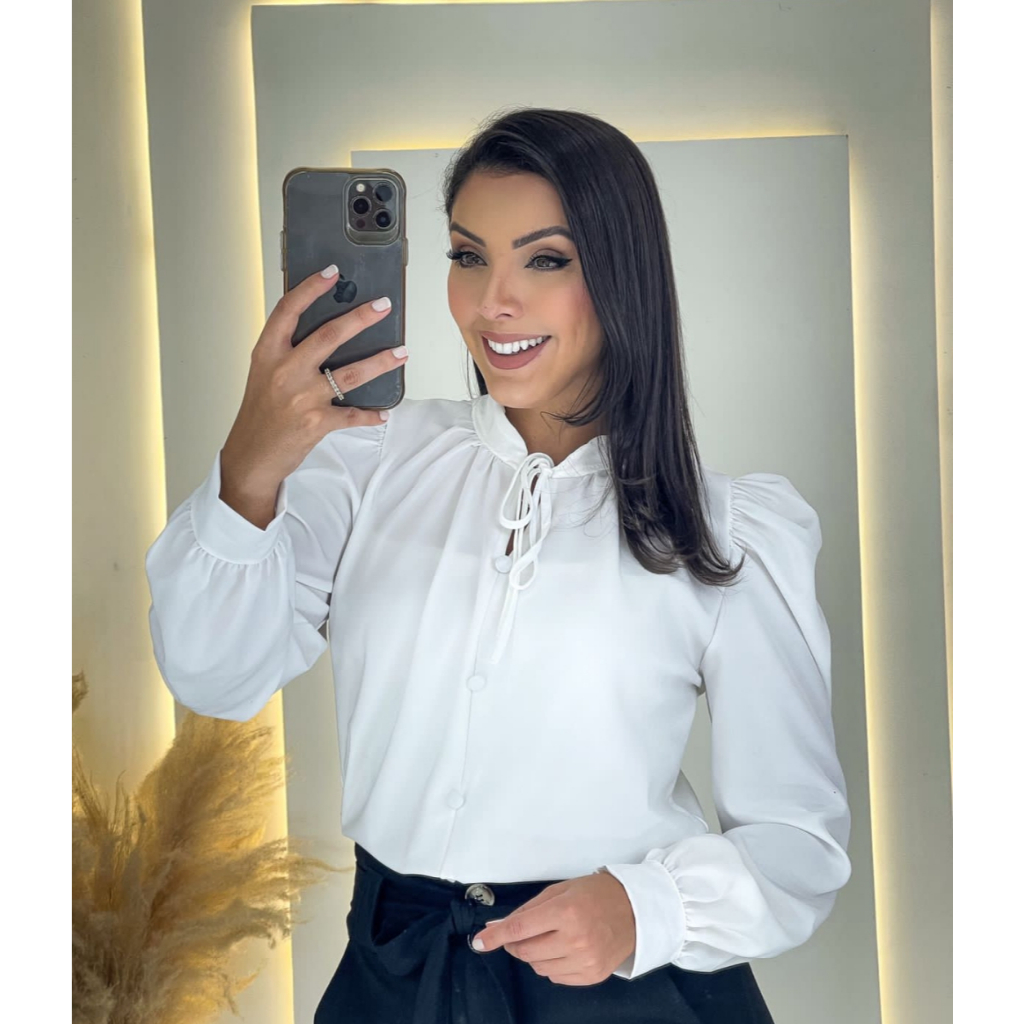 blusa 18ML, blusa social manga longa ,gola cadete e botoes nao funcionais, blusa slim e plus.