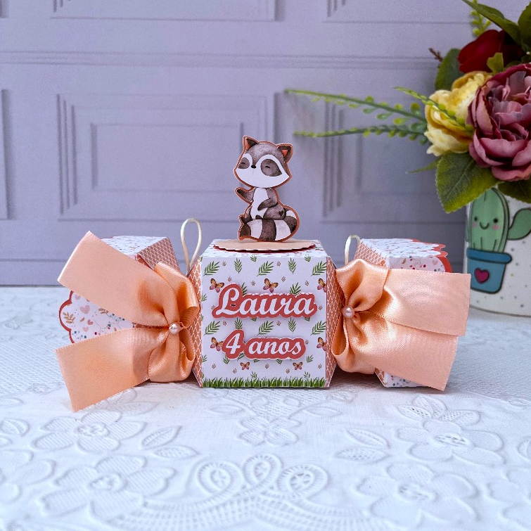 Caixa Bala Bosque Encantado - Lembrancinha Personalizada Festa de Aniversário