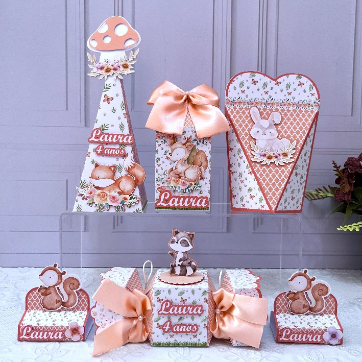 Kit Festa Bosque Encantado - Lembrancinhas Personalizadas para Festa de Aniversário Infantil