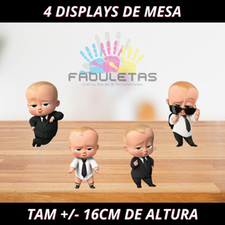 Kit Festa 4 Displays de Mesa PODEROSO CHEFINHO (Não é MDF) em Oferta na Shopee