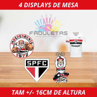 Kit Festa 4 Displays de Mesa TIME SÃO PAULO (Não é MDF) em Oferta na Shopee