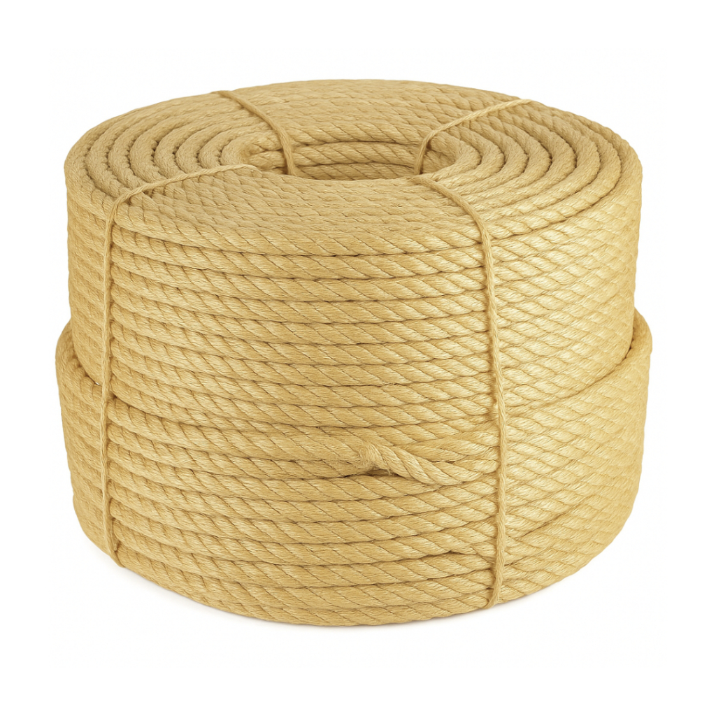 Rolo Corda De Sisal Natural 14mm 150 Mtros Naval Rasada Trança Arranhador Gatos Decoração Construção