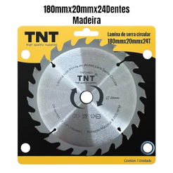 Lâmina Serra Circular 180mm para Madeira e Lâminados TNT