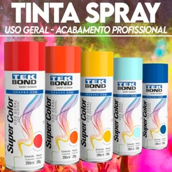Tinta Spray Premium Uso Geral 350ML Multiuso Secagem Rápida Uso Interno/Externo