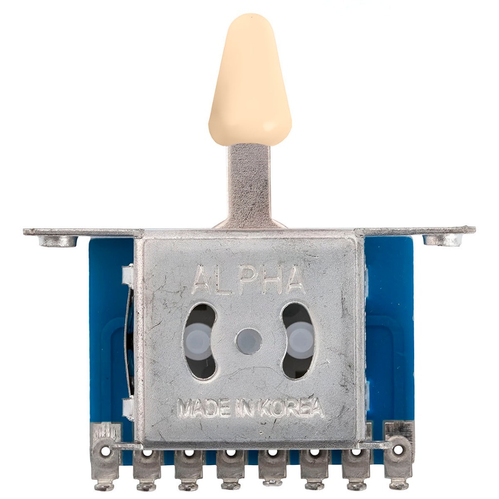 Chave Seletora Para Guitarra 5 Posicoes Alpha Knob Creme