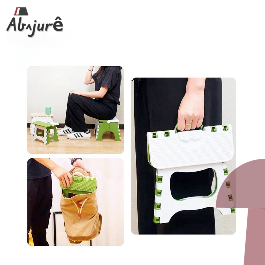 Banqueta Banquinho Dobrável De Plástico Resistente Para Viagem Retrátil Infantil Escola