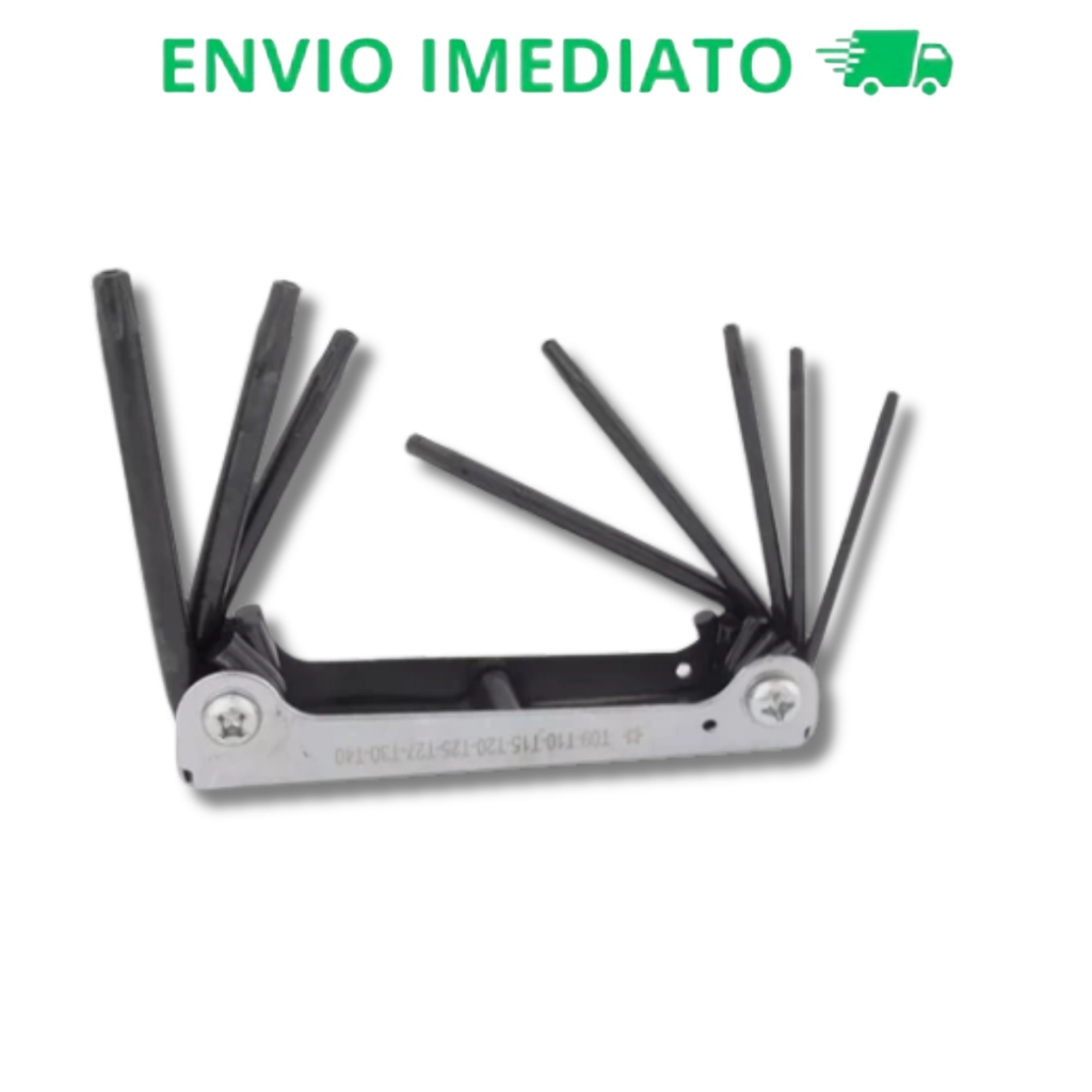 Kit De Chave Torque Torx T9-t40 Canivete 8 Pontas - Corneta Profissional