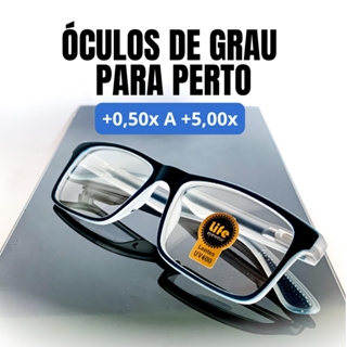 Óculos Grau Emborrachado Leitura Descanso Azul Transparente +0.50 Ate +5.00 em Oferta na Shopee