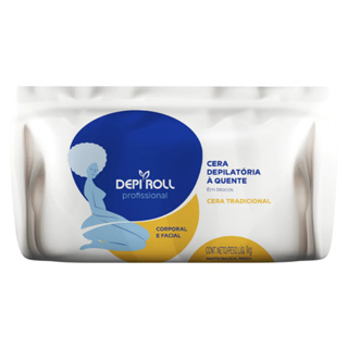 Cera Depilatória DepiRoll  em Blocos Tradicional - 1Kg em Oferta na Shopee