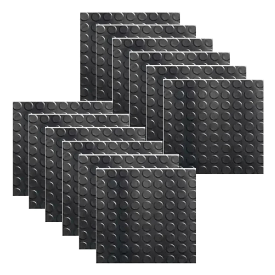Tapete Piso Bolha Moeda Pastilhado De Borracha Anti Derrapante Resistente Academia Crossfit - Escada