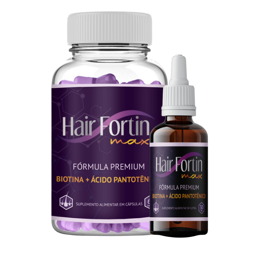Hair Fortin Max Fórmula Premium Original 2 Meses em Oferta na Shopee