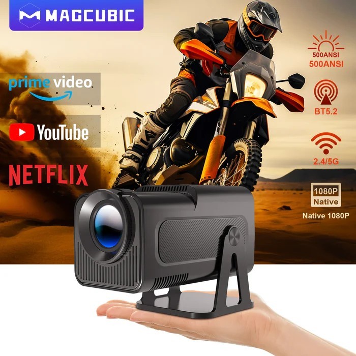 Projetor Original MAGCUBIC 4k 1080P Portátil Hy320 Android 13 Wifi 6 Hdmi Usb