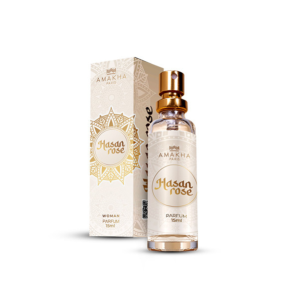 Parfum Feminino Hasan Rose 15ml - Linha Árabe - Floral Dia e Noite | Amakha Paris em Oferta na Shopee