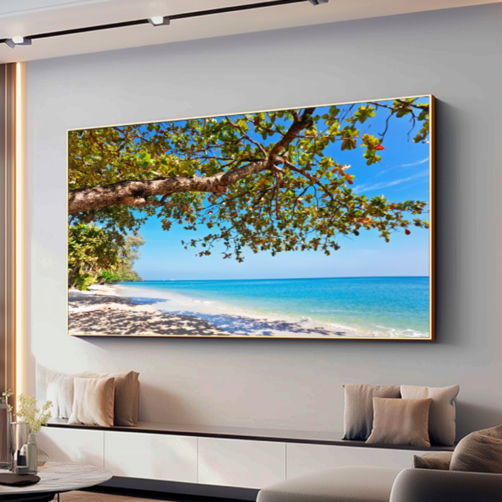 Quadro Decorativo Para Sala Grande Moldura Paisagem