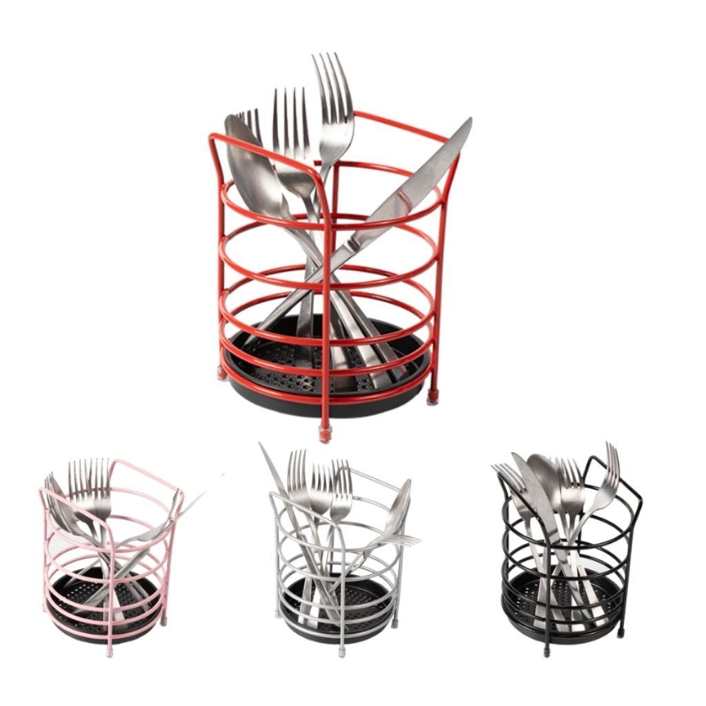 Escorredor de Talher Porta Colher Suporte Organizador Redondo Pia Bancada Resistente Não Enferruja em Oferta na Shopee