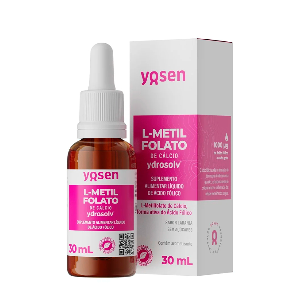 Yosen L-Metilfolato de Cálcio Ydrosolv® 30ml Sabor Laranja