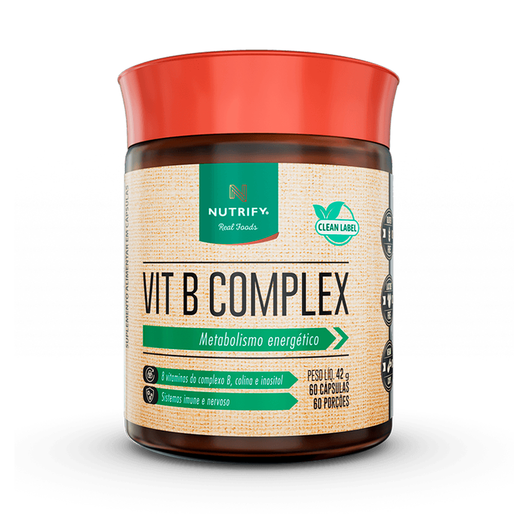 Nutrify Vit B Complex 60 Cápsulas Metabolismo Energético