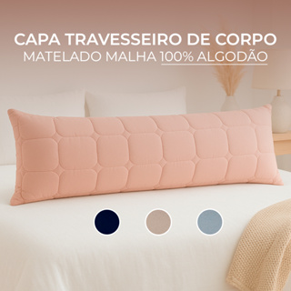 Capa Avulsa Xuxão Travesseiro Corpo Malha 100% Algodão Matelado Com Zíper em Oferta na Shopee