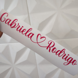 Adesivo Nome Casal Personalizado com Data em Oferta na Shopee