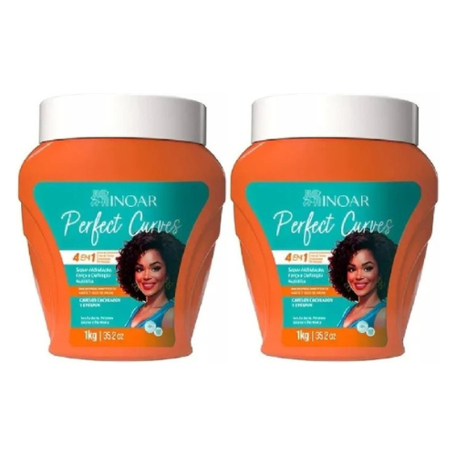Kit Inoar Com 2 Creme Capilar Poder Das Vitaminas Perfect Curves 2x1kg em Oferta na Shopee