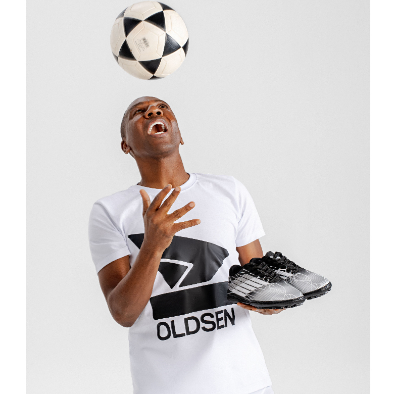 Chuteira masculina society colada costurada antiderrapante Oldsen original sintético grama lançamento futebol