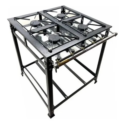 Fogão Industrial 4 Bocas Alta Pressão 30x30 Mr Fogoes
