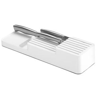 Organizador Porta Facas Utensílios De Corte De Gaveta Com Divisória Off White Arthi em Oferta na Shopee