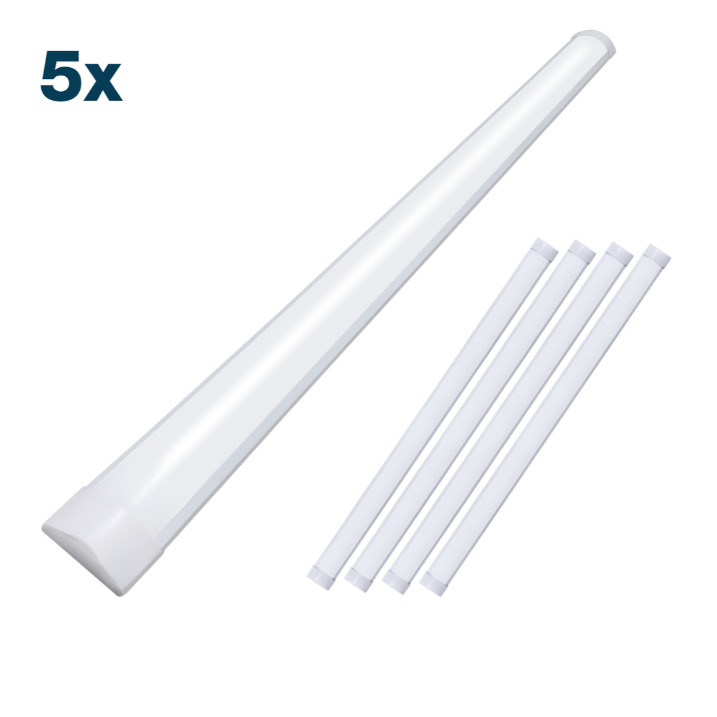 Kit 5 Luminaria led slim 36w 120cm 4000K/6500k  linear sobrepor Everled em Oferta na Shopee