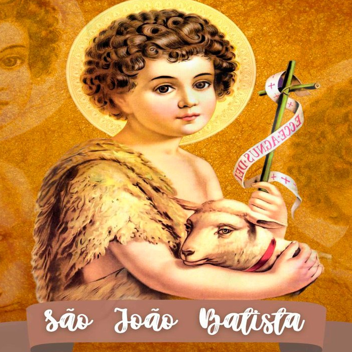 PAINEL RETANGULAR SAO JOAO BATISTA 02 - TECIDO SUBLIMADO COM CORTE A LASER