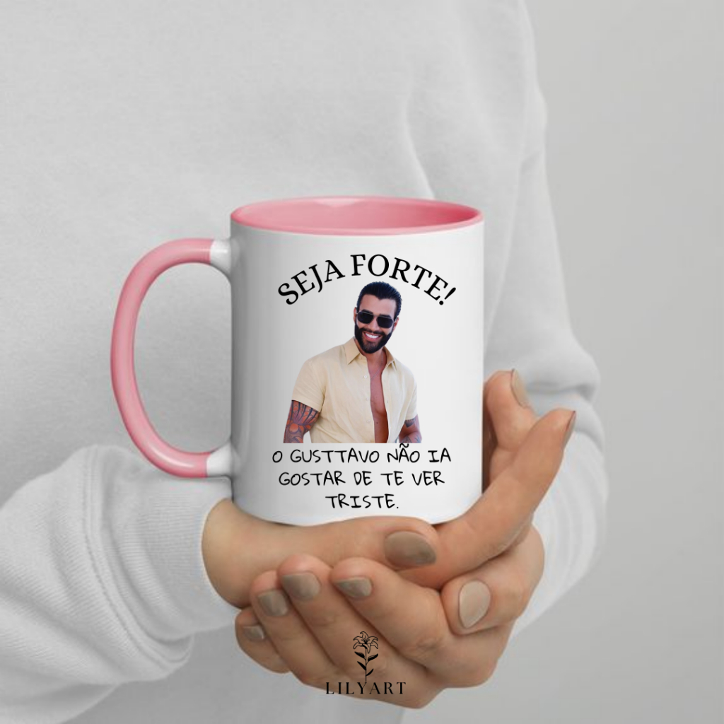 Caneca divertida - Seja forte o GUSTTAVO não ia gostar de te ver triste. Gusttavo Lima em Oferta na Shopee