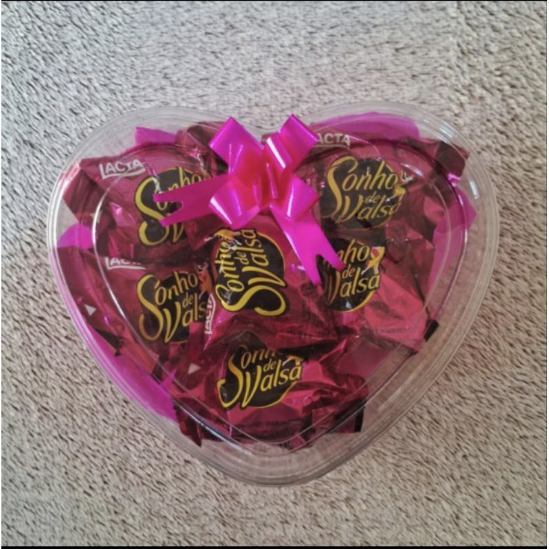 Coração de Plástico com 6 Bombons Chocolate - Presente Romântico para lDia dos Namorados, Aniversário ou Declaração em Oferta na Shopee