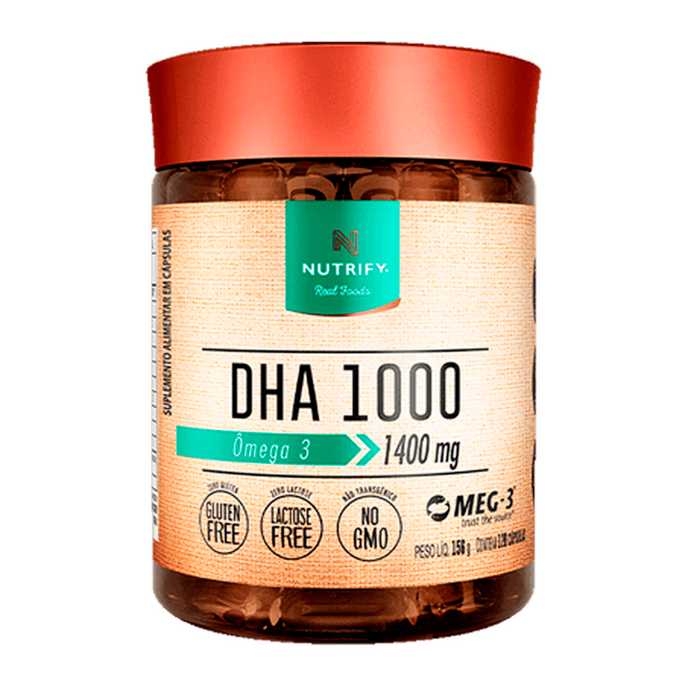 Nutrify DHA 1000 - Ômega 3 1400mg Em Cápsulas Selo Meg-3