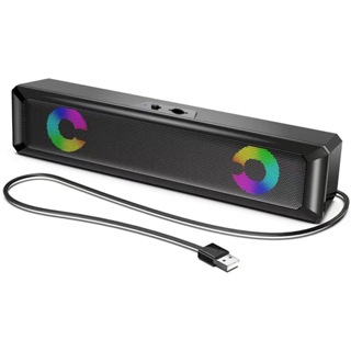 Caixa de Som Soundbar Profissional Iluminação LED Gamer Computador PC Notebook Tv P2/USB em Oferta na Shopee
