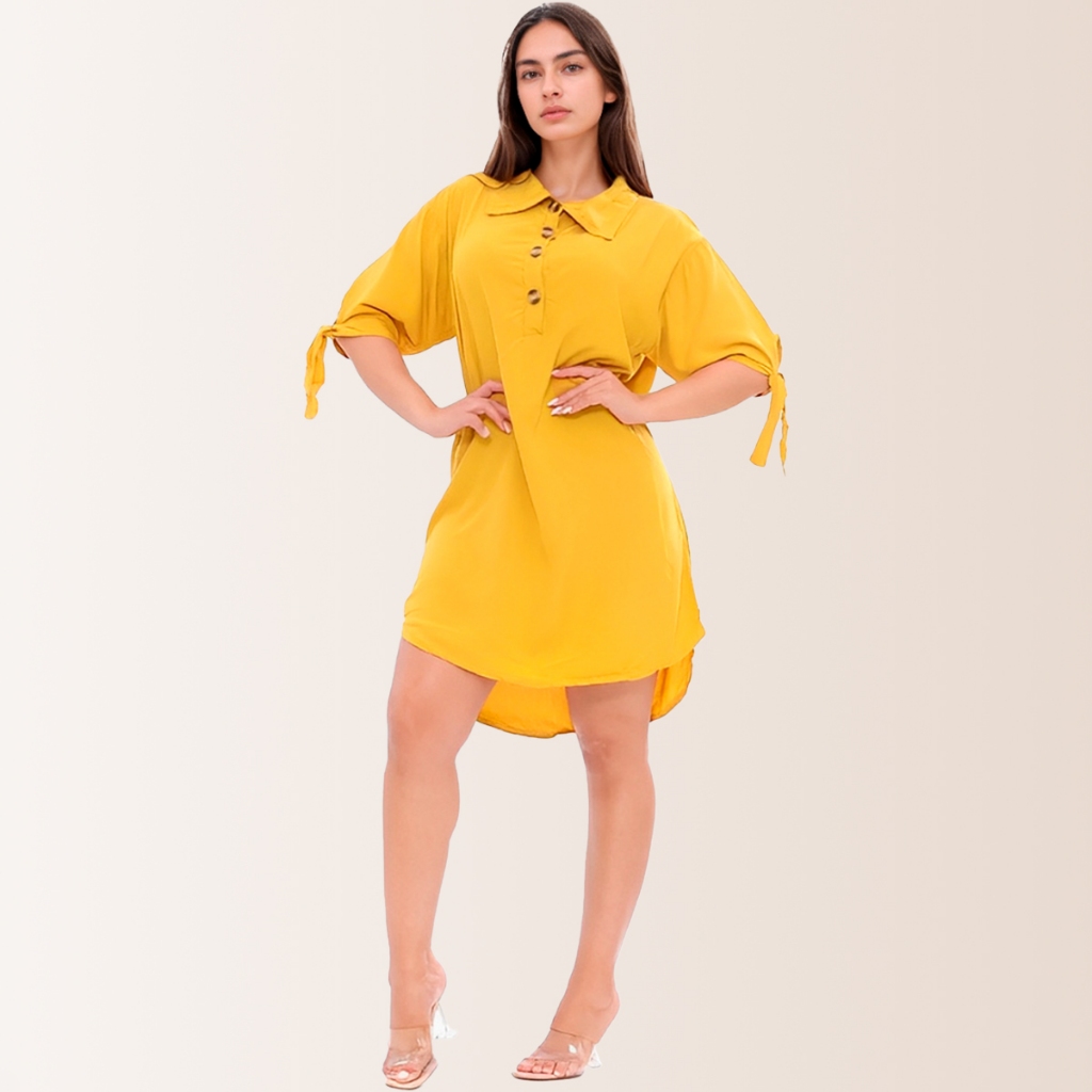 Vestido Chemise Camisão Chamise Viscolinho Feminino Vestido Evangélico Manga 3/4