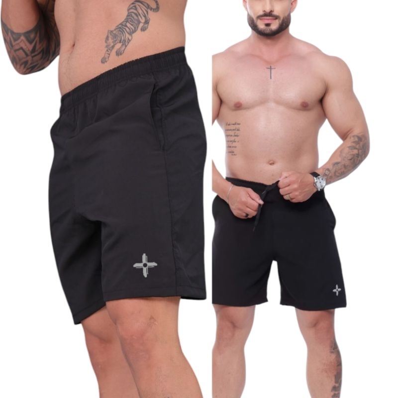 Bermuda Masculina Elastic Tactel C/ Elastano - Treino, Academia, Corrida, Casual...