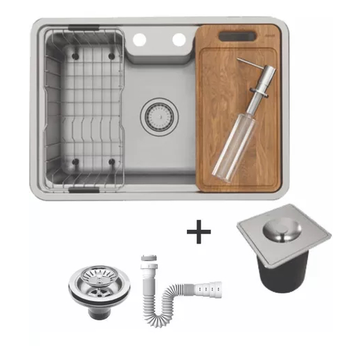 Docol Massima 1611616 Cuba De Cozinha Sobrepor Embutir Com Acessórios