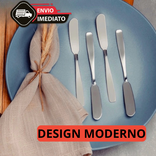 OFERTA Kit 4 Peças Espátula Para Manteiga Patê Geleia Margarina Inox Para Cozinha e Restaurantes — imagem 2 de 2