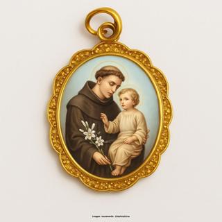 Kit Medalhas de Alumínio - Santo Antônio - Dourado em Oferta na Shopee