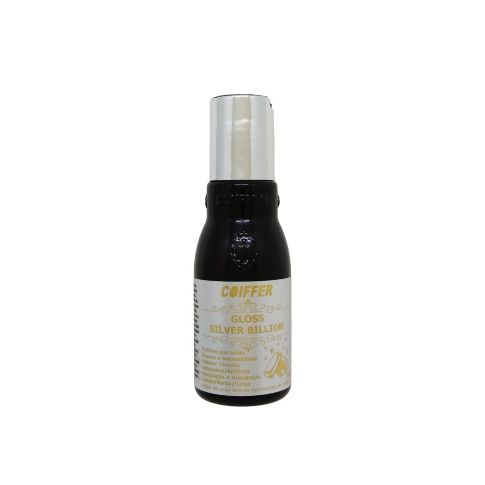 Gloss Silver Billion Coiffer 80ml Hidratação Perfume Força Brilho