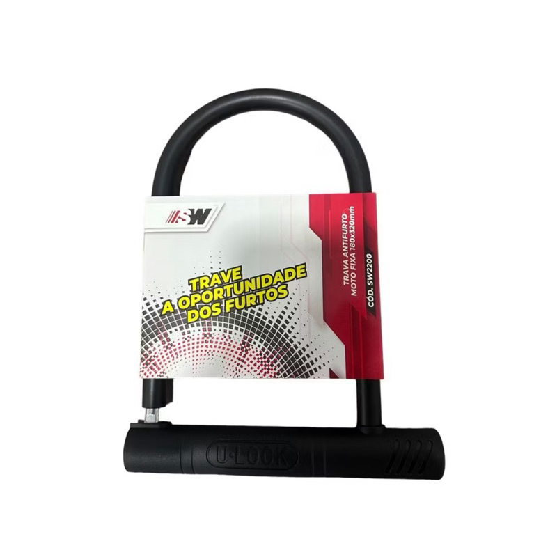 Trava Antifurto Moto Fixa 180x320mm SW
