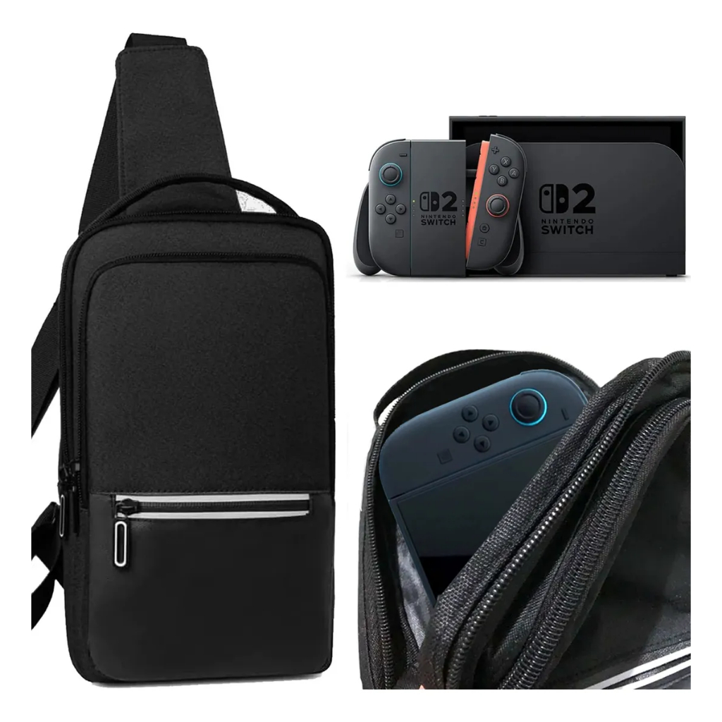 Bolsa Mochila Case Pochete Bag Transversal Nintendo Switch 2 Oled V1 V2
