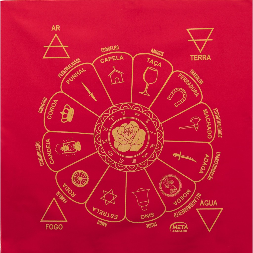 Kit Baralho Cigano Lenormand + Toalha + Estojo + Athame