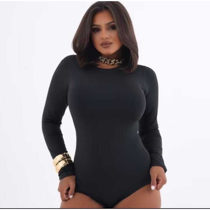BODY PLUS SIZE GOLA CARECA MANGA LONGA (PROMOÇÃO)