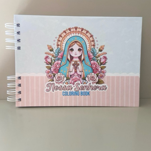 LIVRO DE COLORIR NOSSA SENHORA  50 DESENHOS CAPA DURA EVANGELICO CATOLICO CATEQUESE DEUS TERAPEUTICO BIBLIA