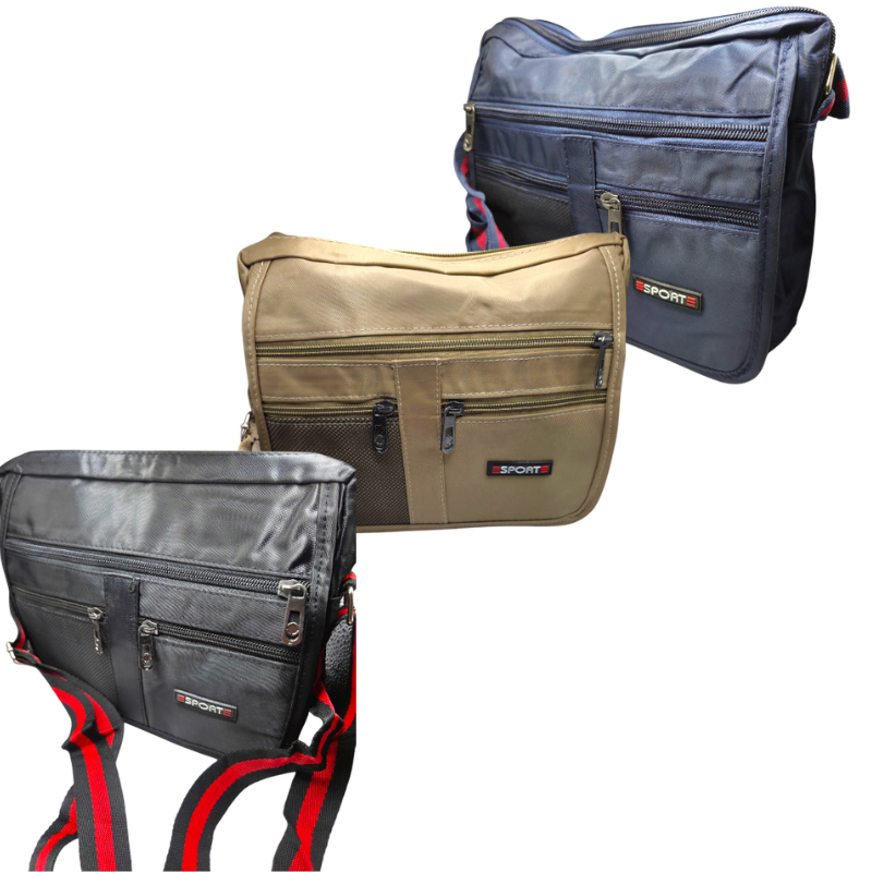 Bolsa Lateral Alça Masculina BMC 23x20cm Estilosa Pratica Discreta Espaçosa Multi-Compartimentos
