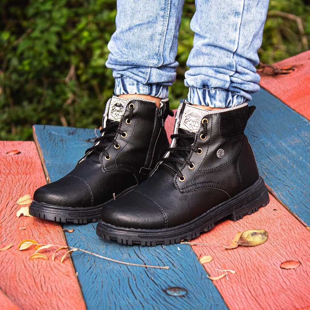 Bota Masculina Infantil Casual Coturno Menino Confortável