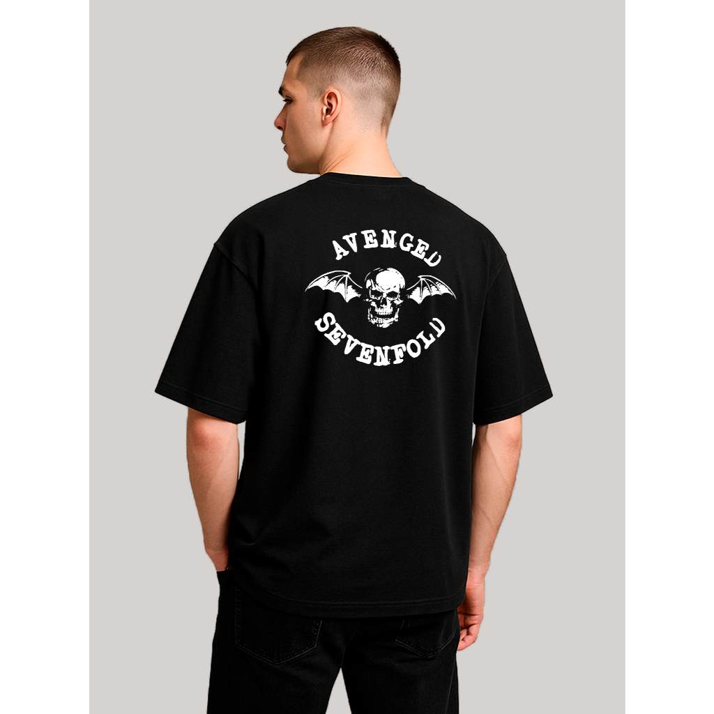 Camisa Camiseta T-shirt Masculina Feminina Oversized Banda Avenged Moda Rock Unissex Estilo Streetwear Alternativo A7X