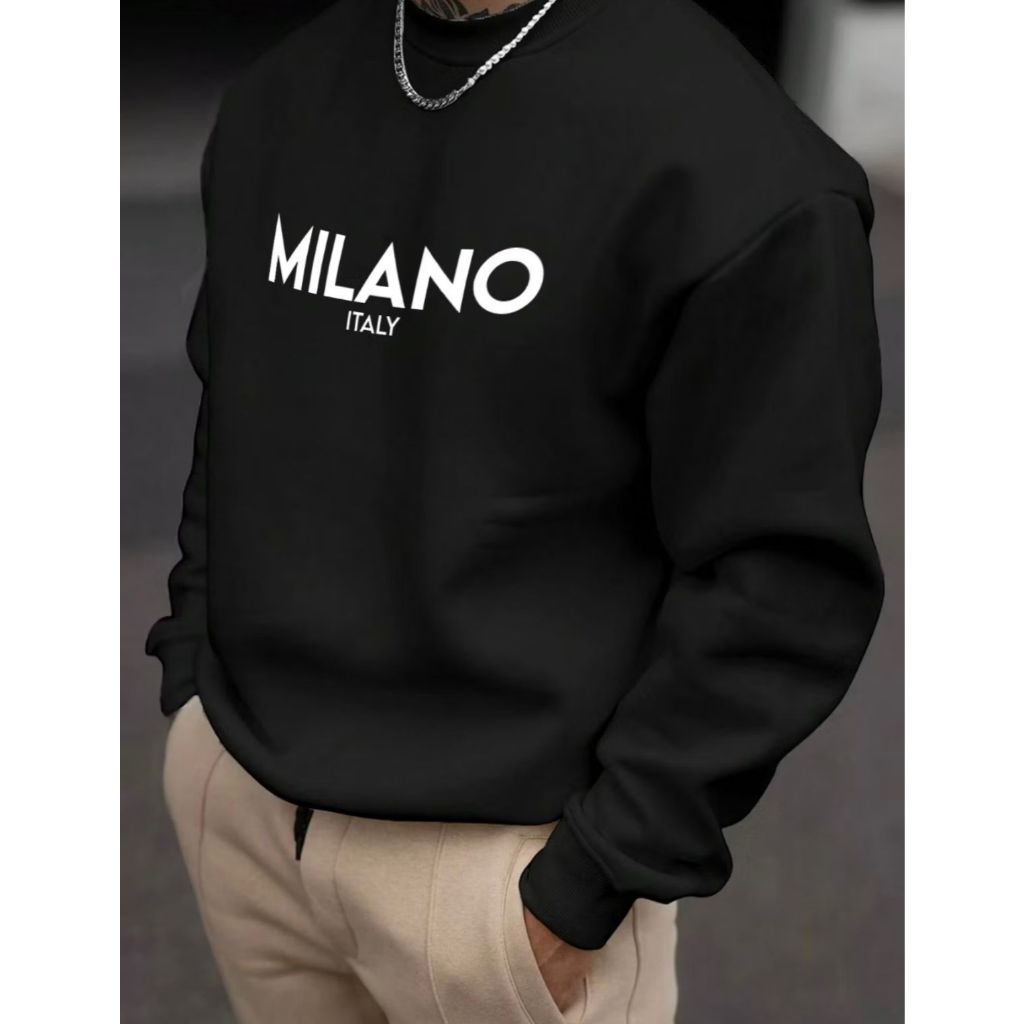 Blusa de Frio Milano Estampado Moletom Gola Redonda