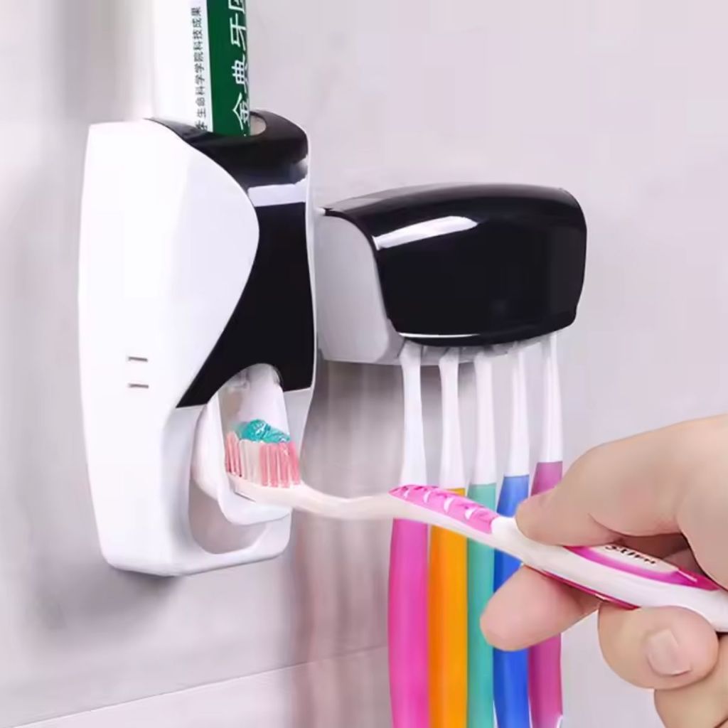 Suporte Para Escova Dispenser De Pasta De Dente Automático