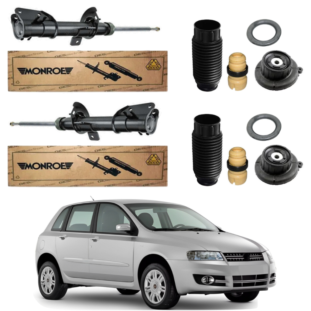 PAR AMORTECEDOR DIANTEIRO STILO 2002 A 2010 MONROE + KIT